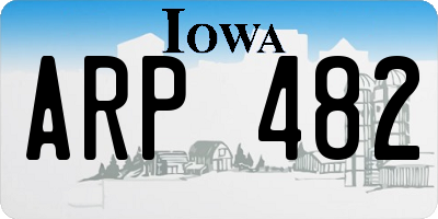 IA license plate ARP482