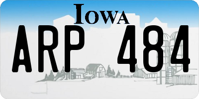 IA license plate ARP484