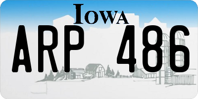 IA license plate ARP486