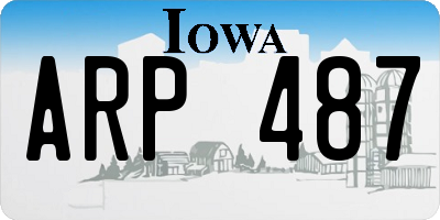 IA license plate ARP487