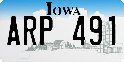 IA license plate ARP491