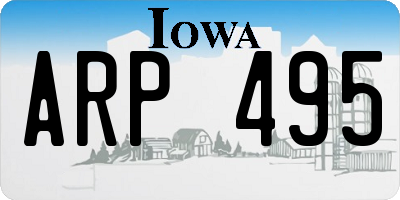 IA license plate ARP495