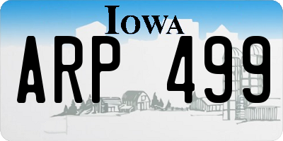 IA license plate ARP499