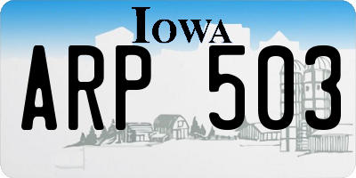 IA license plate ARP503