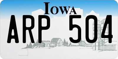 IA license plate ARP504