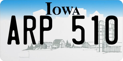 IA license plate ARP510