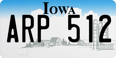 IA license plate ARP512