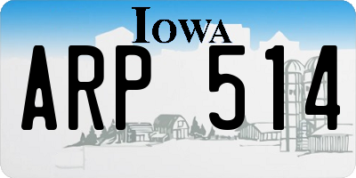 IA license plate ARP514