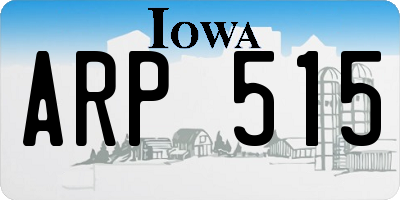 IA license plate ARP515