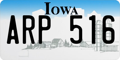 IA license plate ARP516