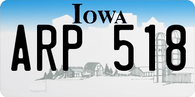 IA license plate ARP518