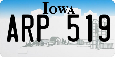 IA license plate ARP519