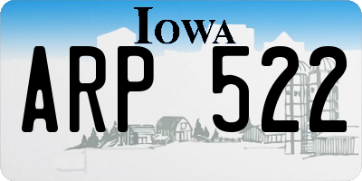 IA license plate ARP522