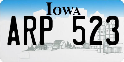 IA license plate ARP523