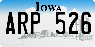 IA license plate ARP526