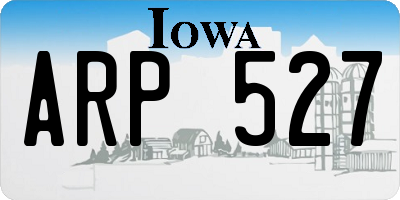 IA license plate ARP527