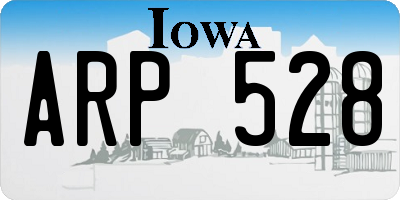 IA license plate ARP528