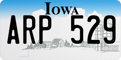 IA license plate ARP529