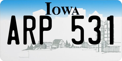 IA license plate ARP531