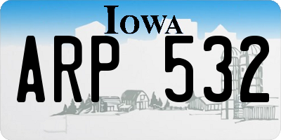 IA license plate ARP532