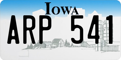 IA license plate ARP541