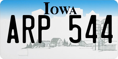 IA license plate ARP544