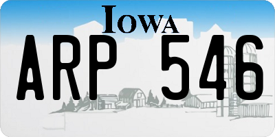 IA license plate ARP546