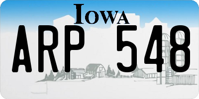IA license plate ARP548