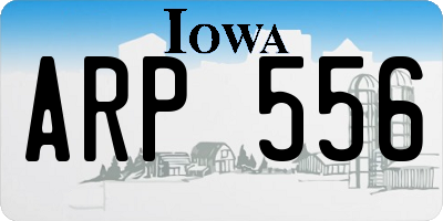 IA license plate ARP556