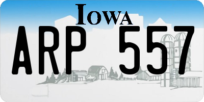 IA license plate ARP557