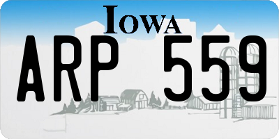IA license plate ARP559