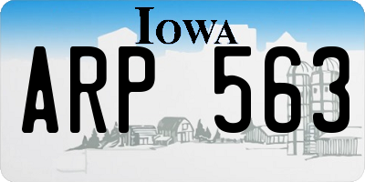 IA license plate ARP563