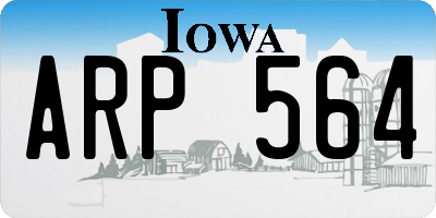 IA license plate ARP564