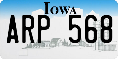 IA license plate ARP568