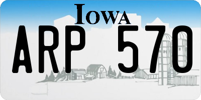 IA license plate ARP570