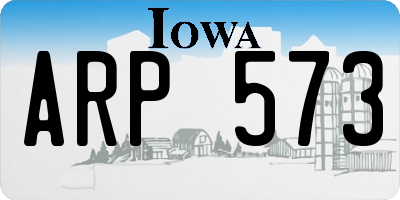 IA license plate ARP573