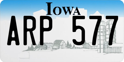 IA license plate ARP577