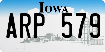 IA license plate ARP579