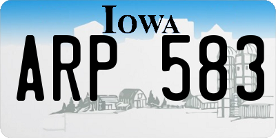 IA license plate ARP583