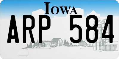 IA license plate ARP584
