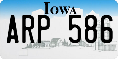 IA license plate ARP586