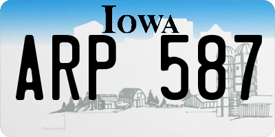 IA license plate ARP587