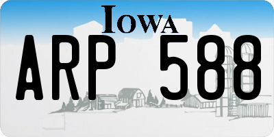 IA license plate ARP588