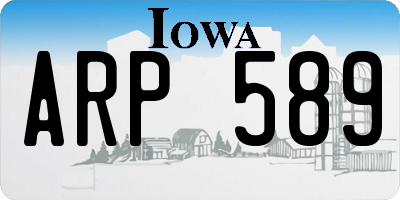 IA license plate ARP589