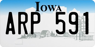 IA license plate ARP591