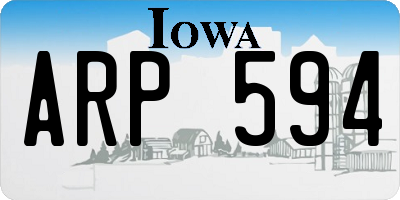 IA license plate ARP594
