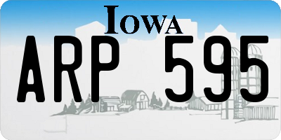 IA license plate ARP595