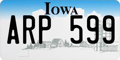 IA license plate ARP599