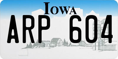IA license plate ARP604