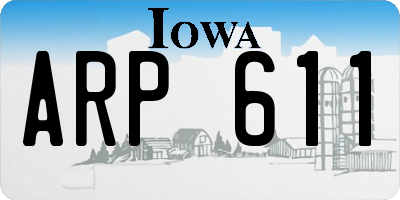IA license plate ARP611
